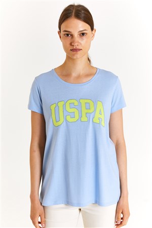 U.S. Polo Assn. Kadın Tişört 50280036-VR003 Mavi