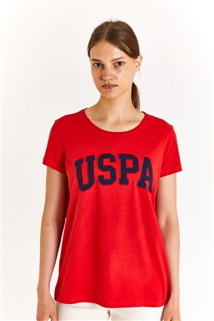 U.S. Polo Assn. Kadın Tişört 50280036-VR030 Kırmızı