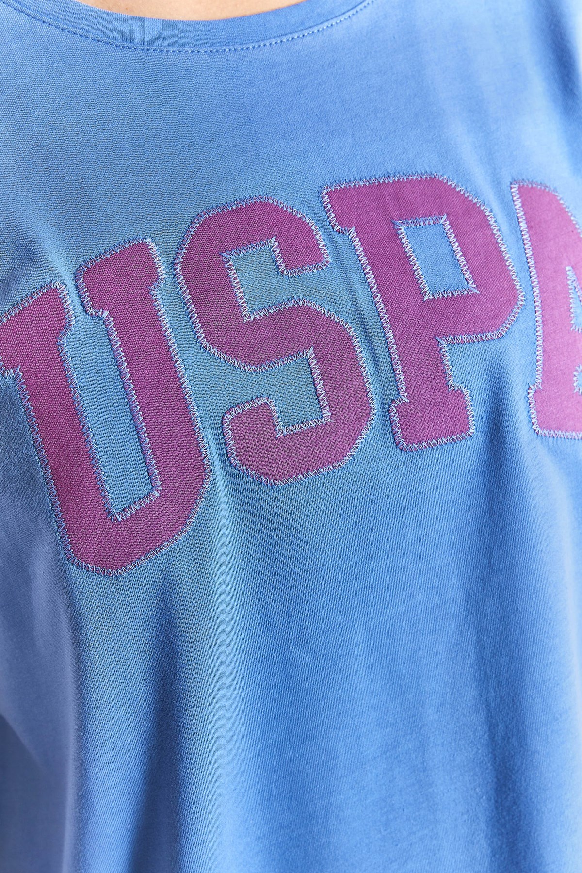 U.S. Polo Assn. Kadın Regular Fit Tişört 50280036-VR032 Mavi