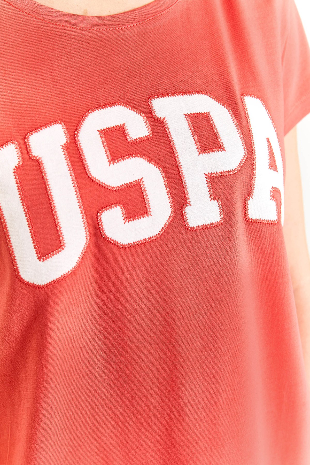 U.S. Polo Assn. Kadın Tişört 50280036-VR039 Pembe