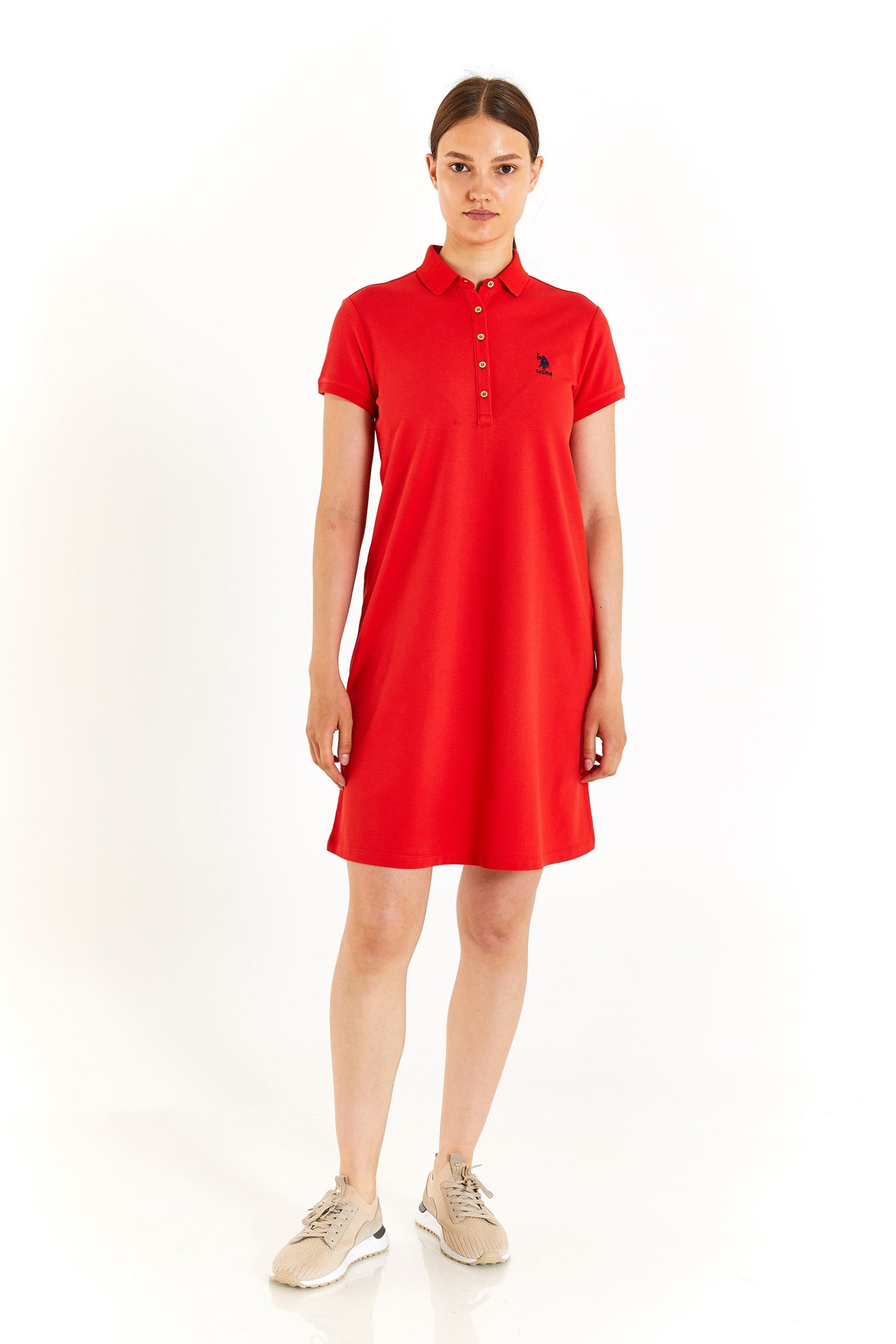 U.S. Polo Assn. Kadın Elbise 50280038-VR030 Kırmızı