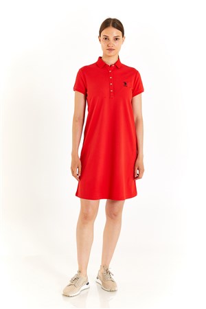 U.S. Polo Assn. Kadın Elbise 50280038-VR030 Kırmızı