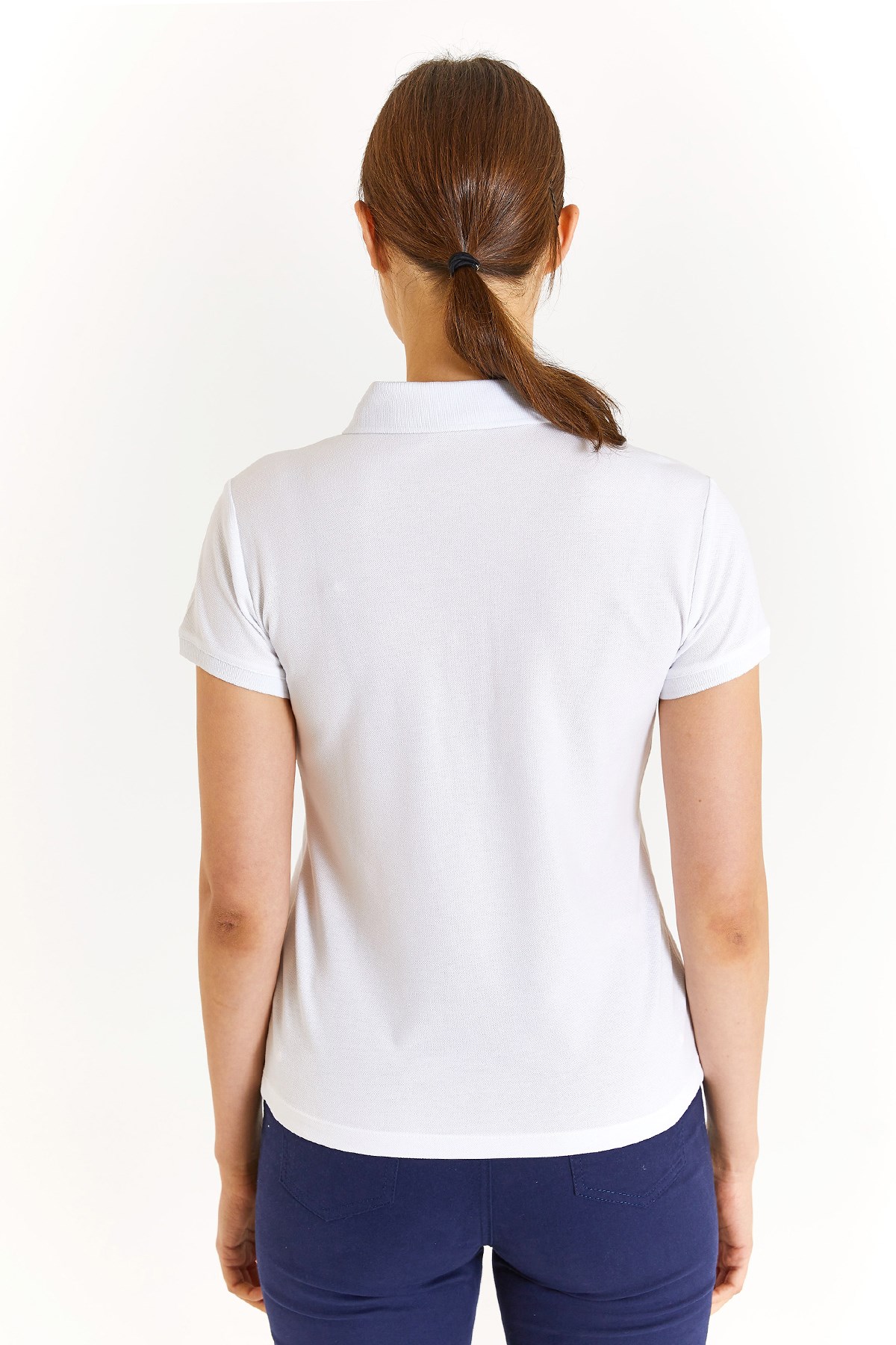 U.S. Polo Assn. Kadın Slim Tişört 50280057-VR013 Beyaz