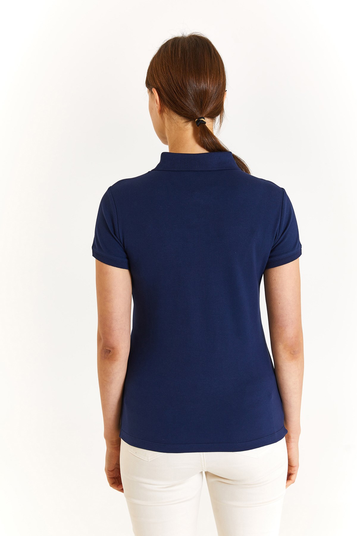 U.S. Polo Assn. Kadın Slim Tişört 50280057-VR033 Lacivert
