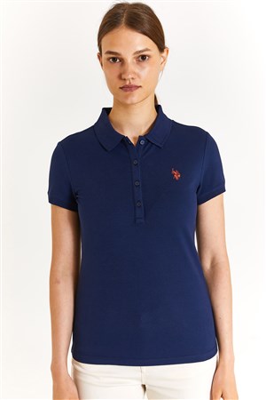 U.S. Polo Assn. Kadın Slim Tişört 50280057-VR033 Lacivert