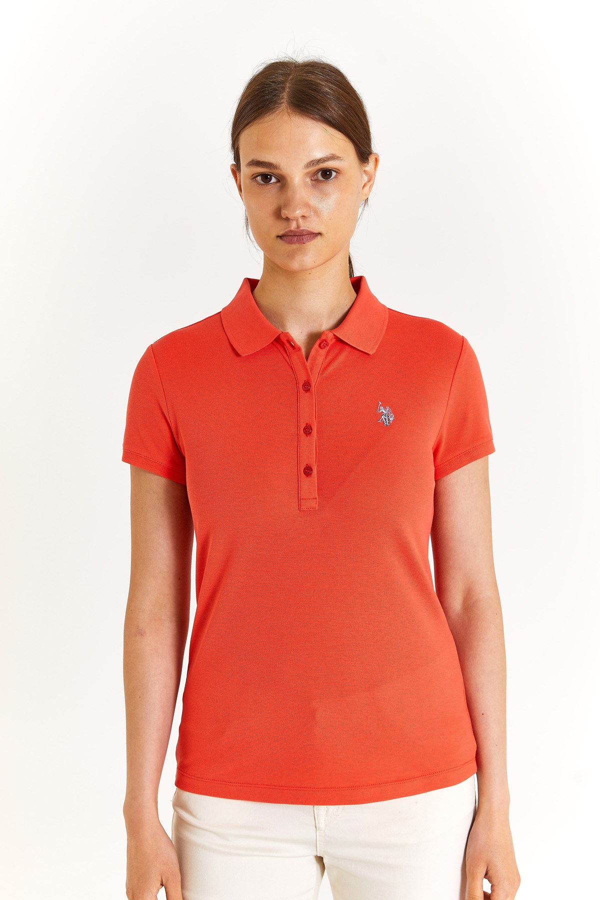 U.S. Polo Assn. Kadın Tişört 50280057-VR039 Pembe