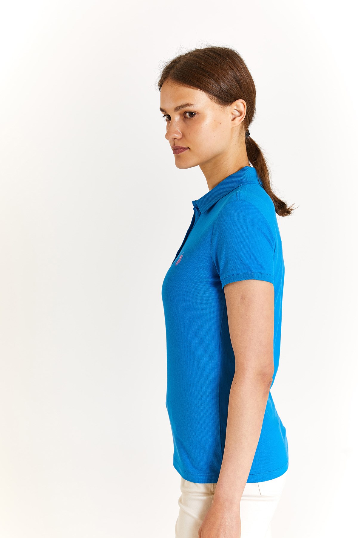 U.S. Polo Assn. Kadın Tişört 50280057-VR045 Mavi