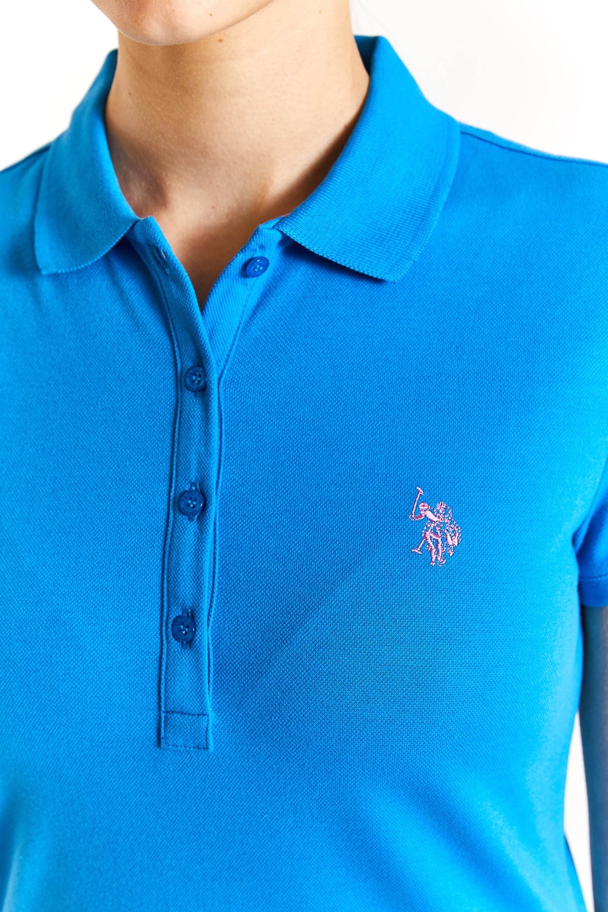 U.S. Polo Assn. Kadın Tişört 50280057-VR045 Mavi