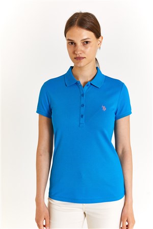 U.S. Polo Assn. Kadın Tişört 50280057-VR045 Mavi