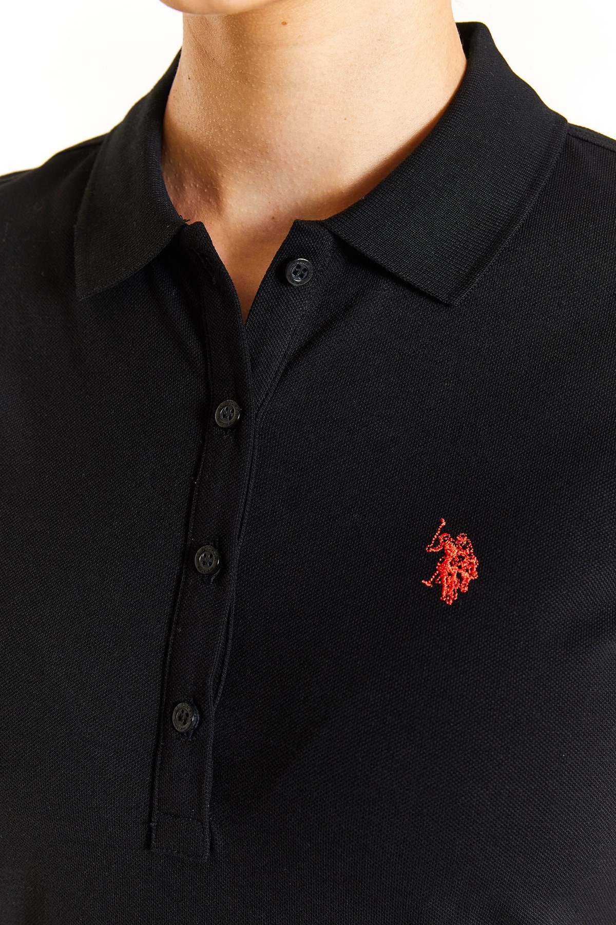U.S. Polo Assn. Kadın Tişört 50280057-VR046 Siyah