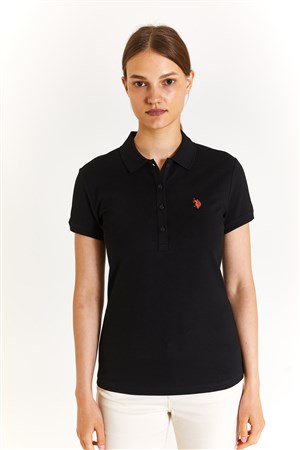 U.S. Polo Assn. Kadın Tişört 50280057-VR046 Siyah