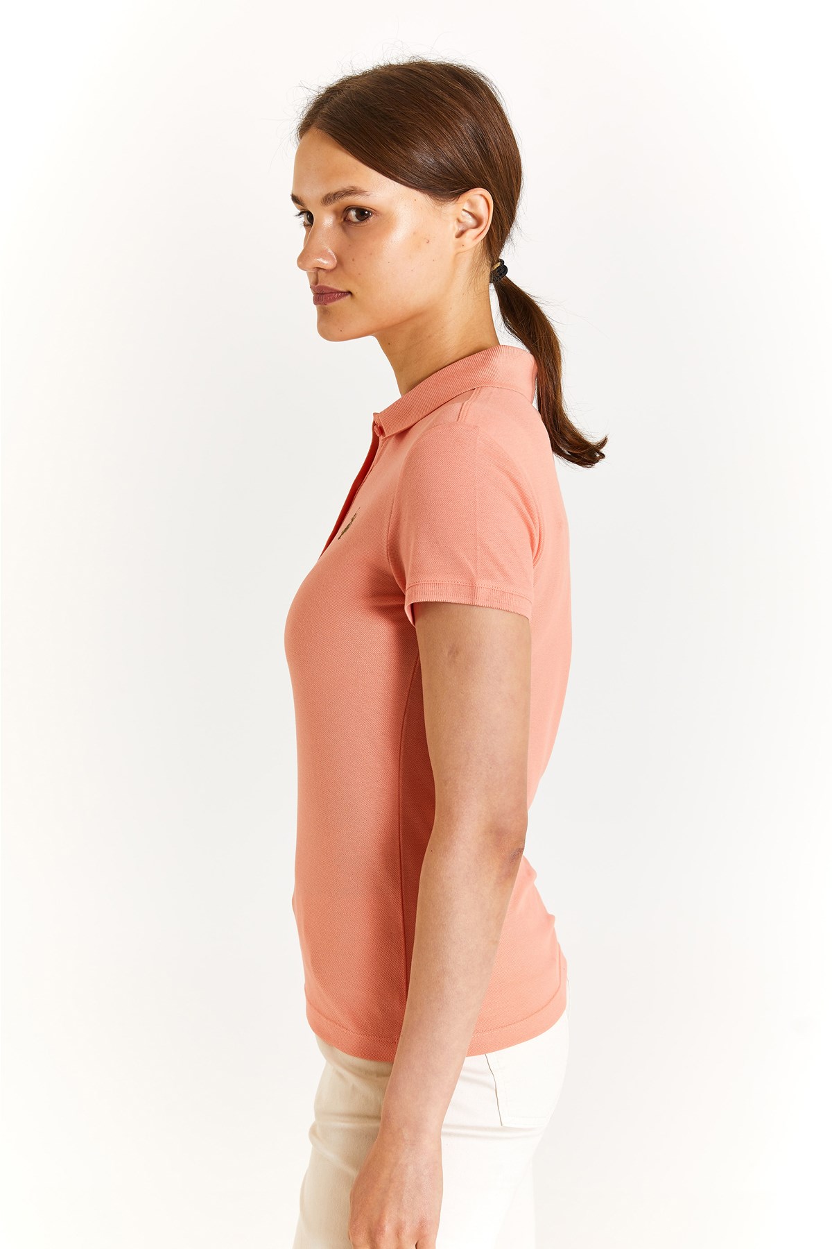 U.S. Polo Assn. Kadın Slim Tişört 50280057-VR047 Sarı