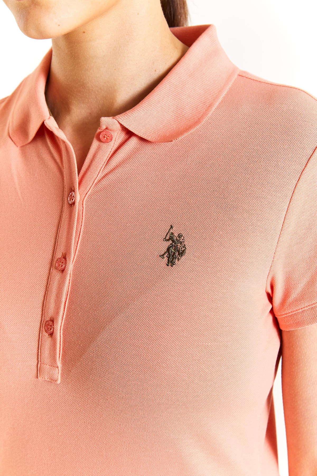 U.S. Polo Assn. Kadın Slim Tişört 50280057-VR047 Sarı