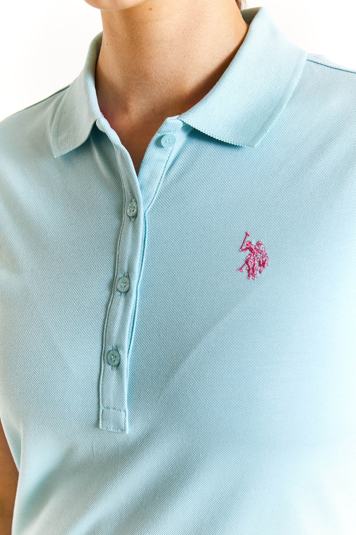 U.S. Polo Assn. Kadın Tişört 50280057-VR083 Mavi