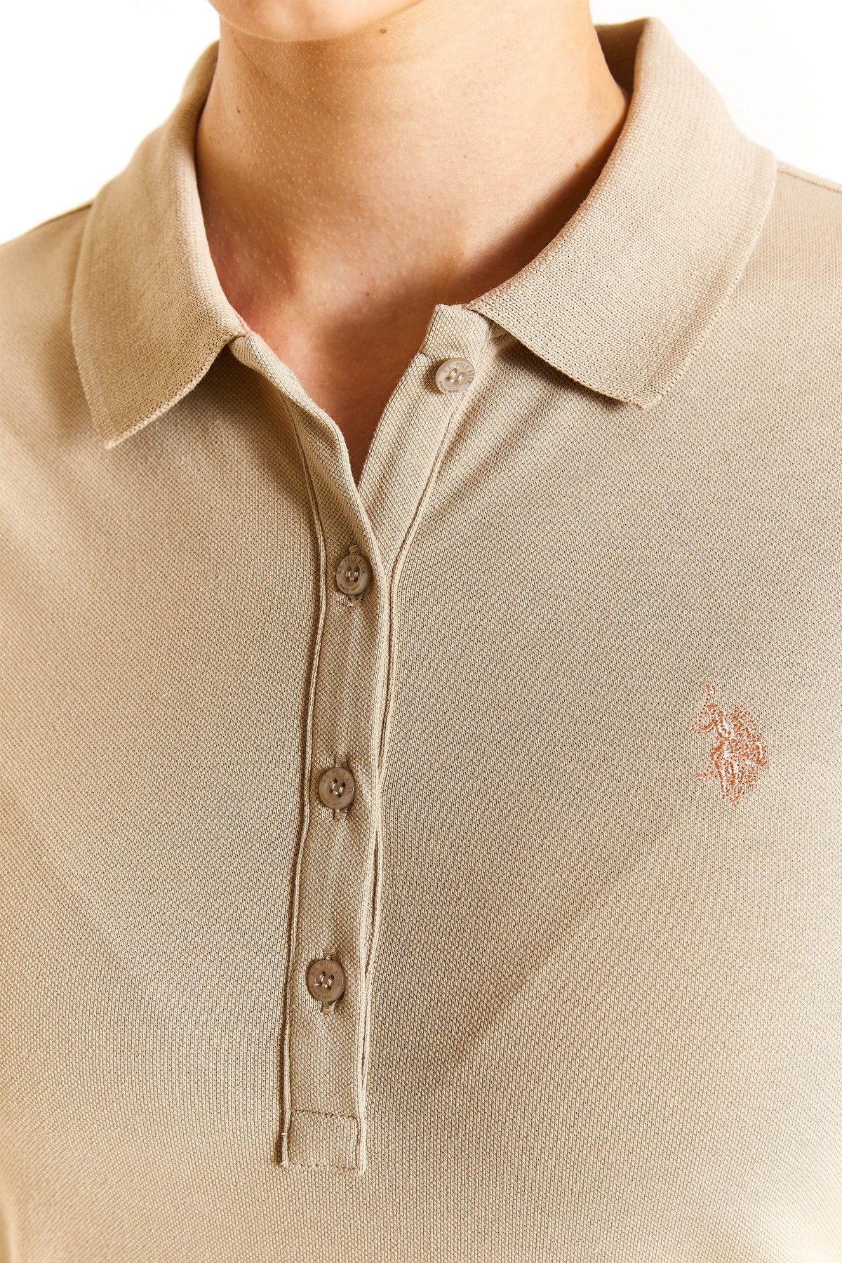 U.S. Polo Assn. Kadın Tişört 50280057-VR183 Haki