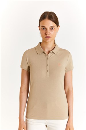 U.S. Polo Assn. Kadın Tişört 50280057-VR183 Haki