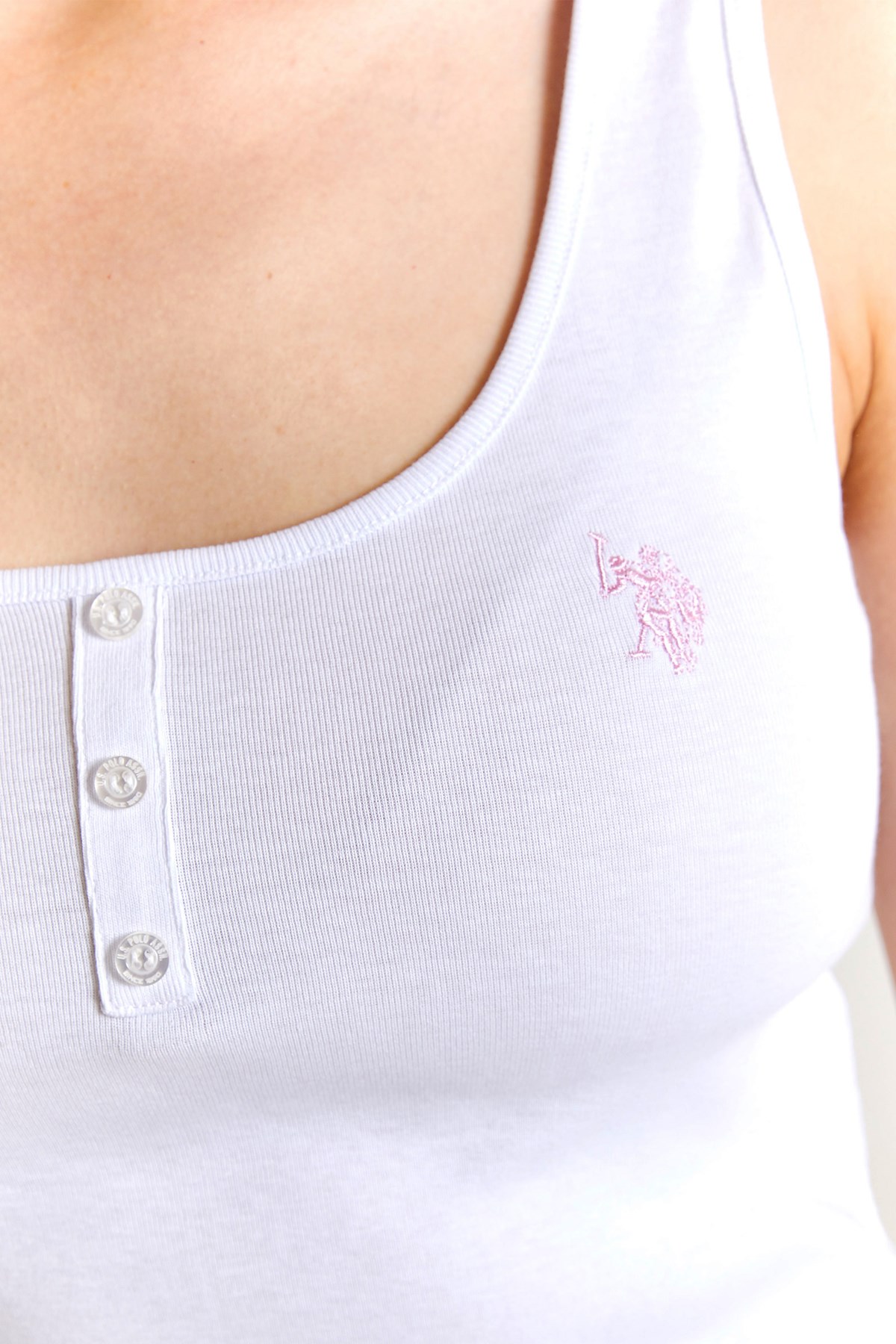 U.S. Polo Assn. Kadın Tişört 50280059-VR013 Beyaz