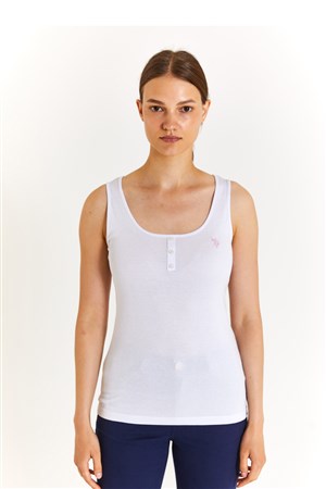 U.S. Polo Assn. Kadın Tişört 50280059-VR013 Beyaz
