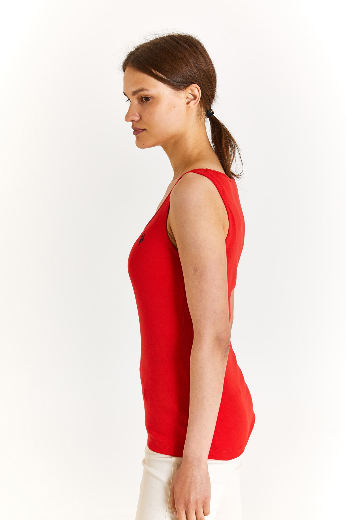 U.S. Polo Assn. Kadın Tişört 50280059-VR030 Kırmızı