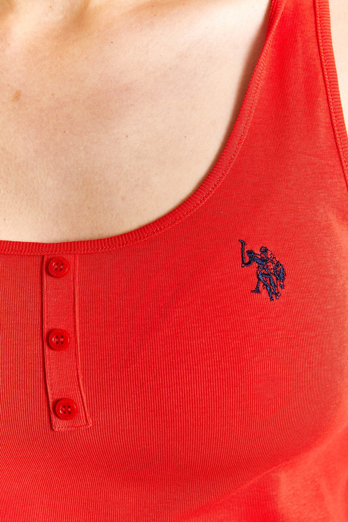 U.S. Polo Assn. Kadın Tişört 50280059-VR030 Kırmızı