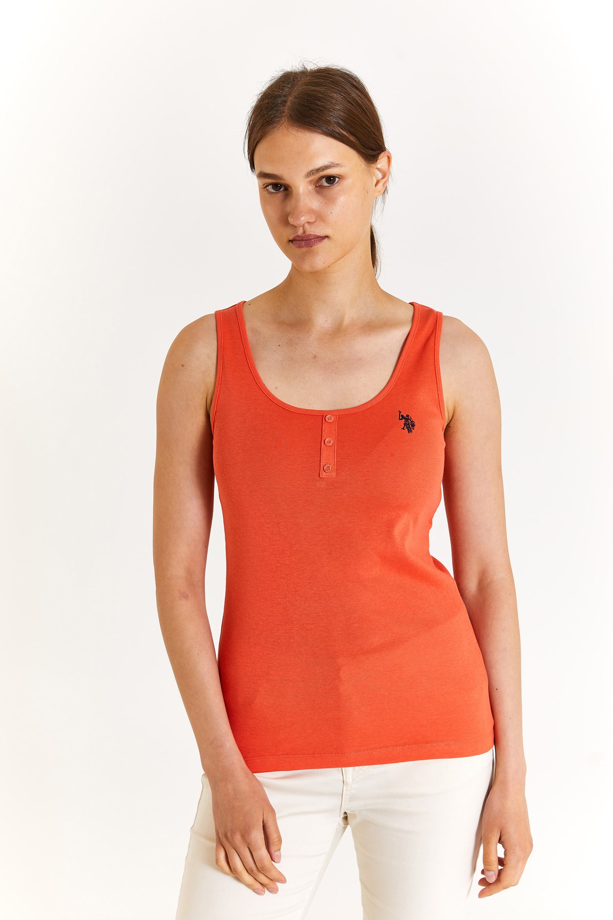 U.S. Polo Assn. Kadın Tişört 50280059-VR039 Pembe