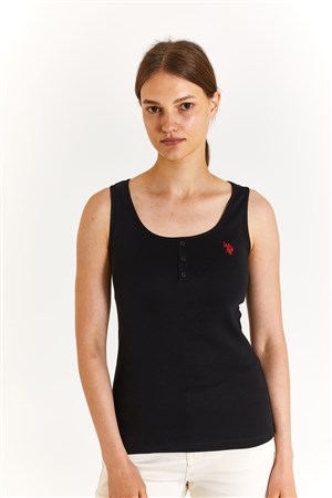 U.S. Polo Assn. Kadın Tişört 50280059-VR046 Siyah