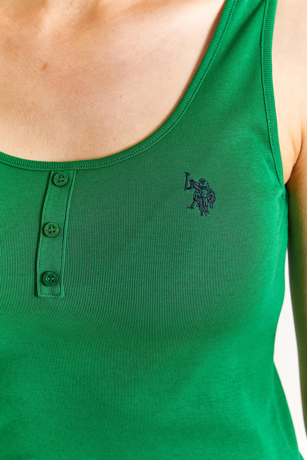 U.S. Polo Assn. Kadın Tişört 50280059-VR054 Yeşil