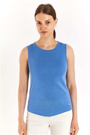 U.S. Polo Assn. Kadın Tişört 50280072-VR003 Mavi