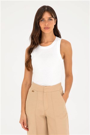 U.S. Polo Assn. Kadın Ex.Slim Fit Tişört 50280072-VR013 Beyaz