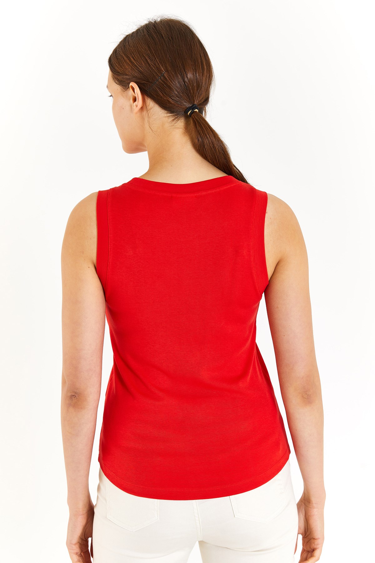 U.S. Polo Assn. Kadın Tişört 50280072-VR030 Kırmızı