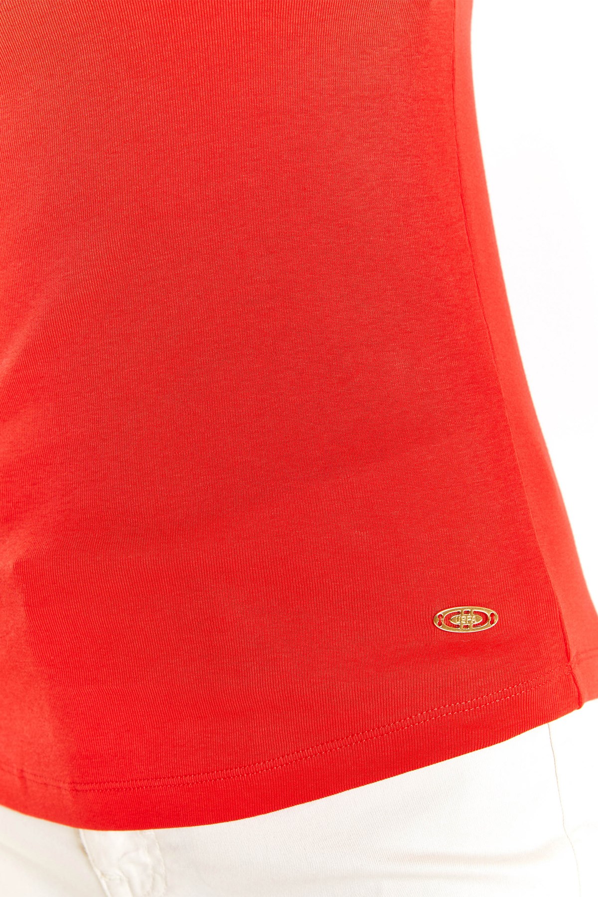 U.S. Polo Assn. Kadın Tişört 50280072-VR030 Kırmızı