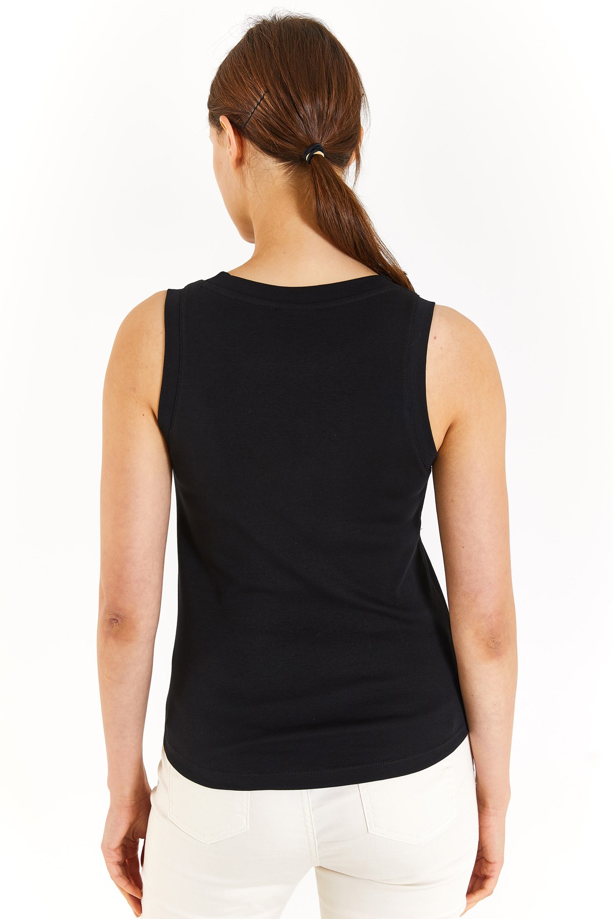 U.S. Polo Assn. Kadın Tişört 50280072-VR046 Siyah