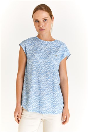 U.S. Polo Assn. Regular Kadın Bluz 50280956-VR003 Mavi