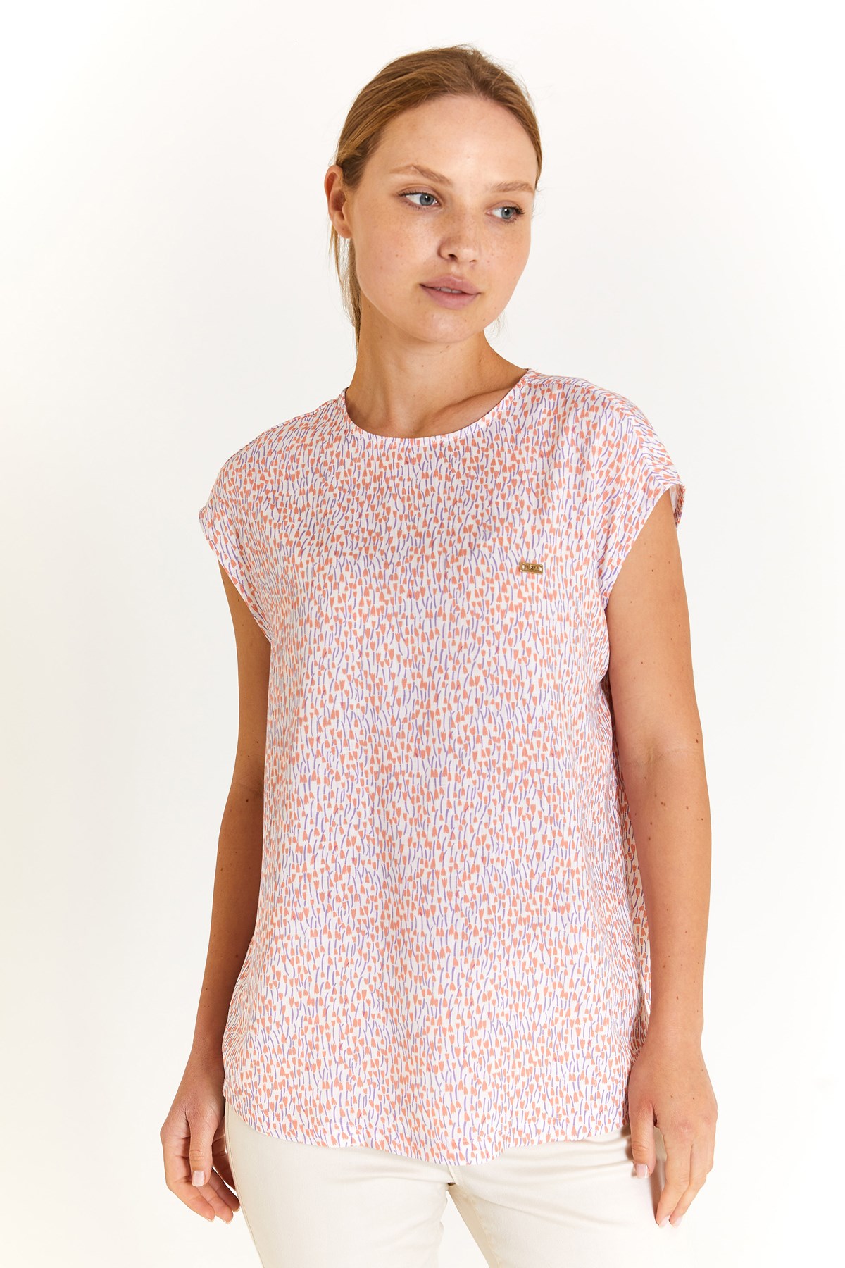 U.S. Polo Assn. Regular Kadın Bluz 50280956-VR047 Turuncu