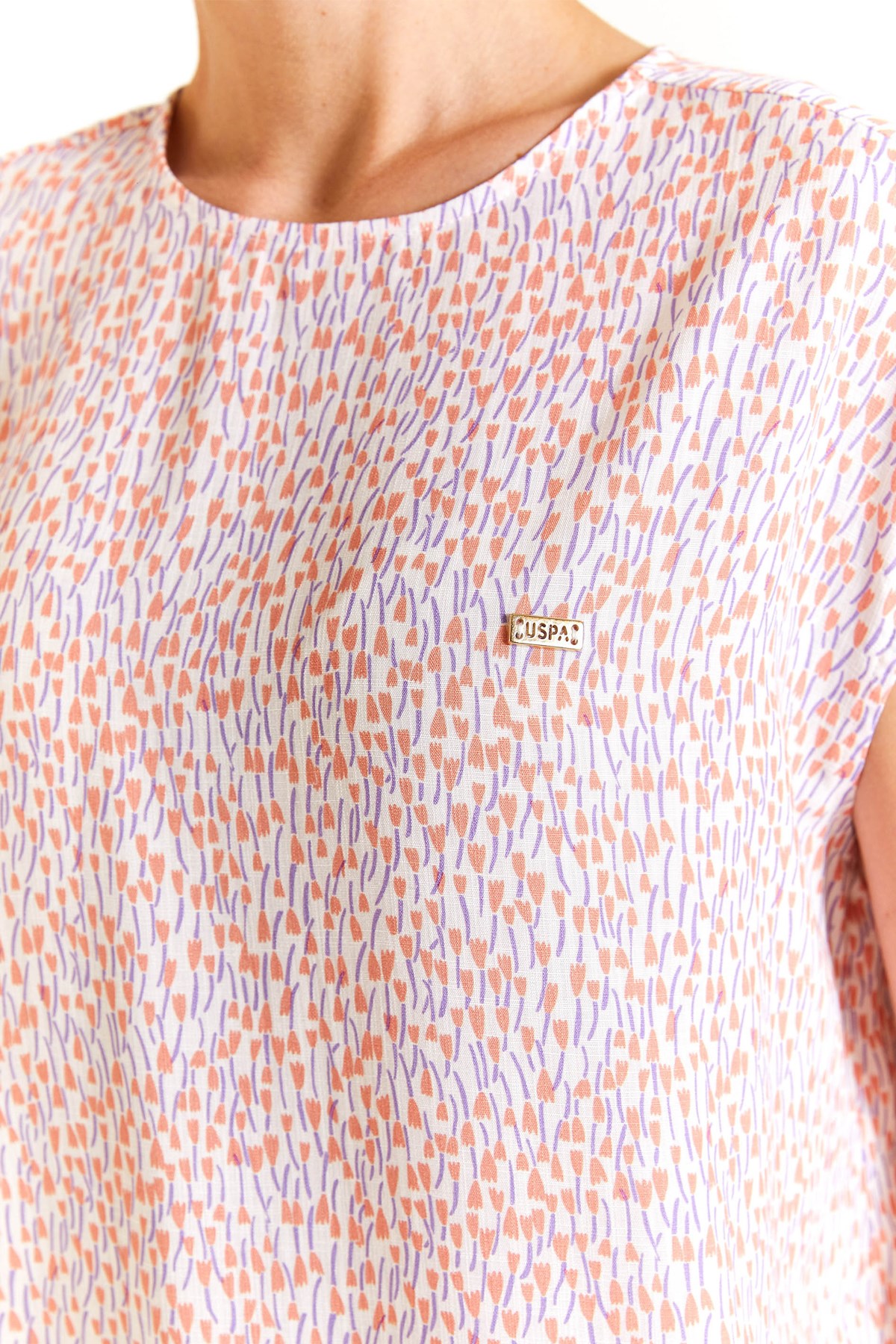 U.S. Polo Assn. Regular Kadın Bluz 50280956-VR047 Turuncu