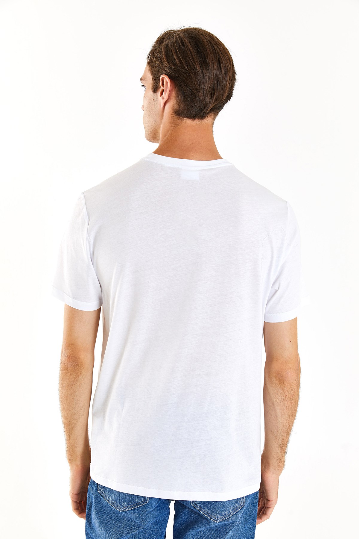 U.S. Polo Assn. Erkek Tişört 50281045-VR013 Beyaz