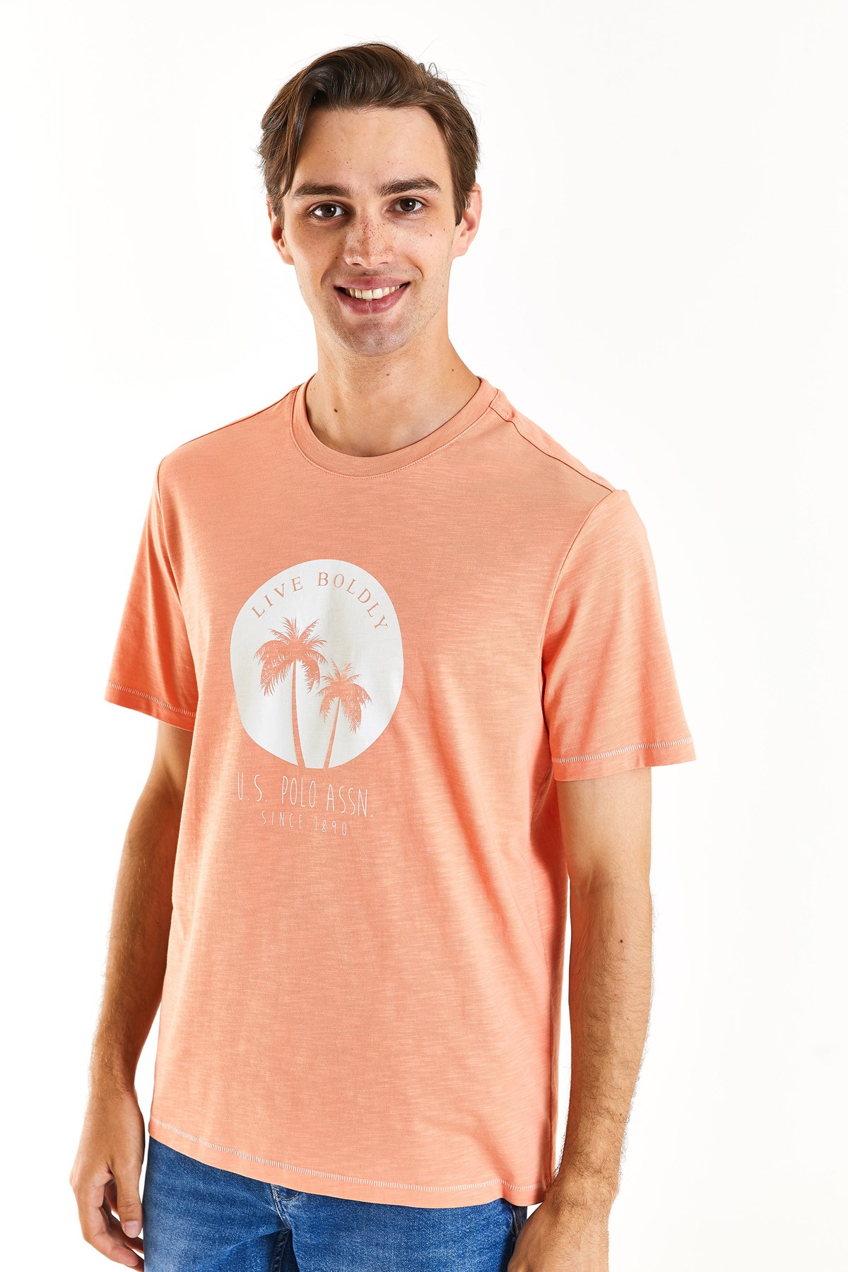 U.S. Polo Assn. Erkek Tişört 50281049-VR047 Sarı