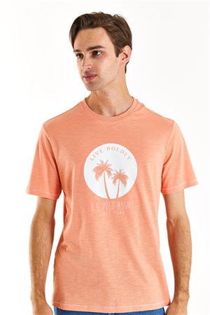 U.S. Polo Assn. Erkek Tişört 50281049-VR047 Sarı