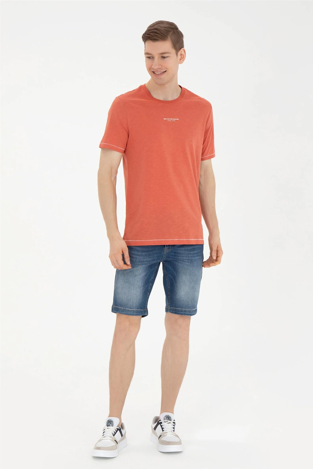 U.S. Polo Assn. Erkek Regular Tişört 50281052-VR042 Pembe