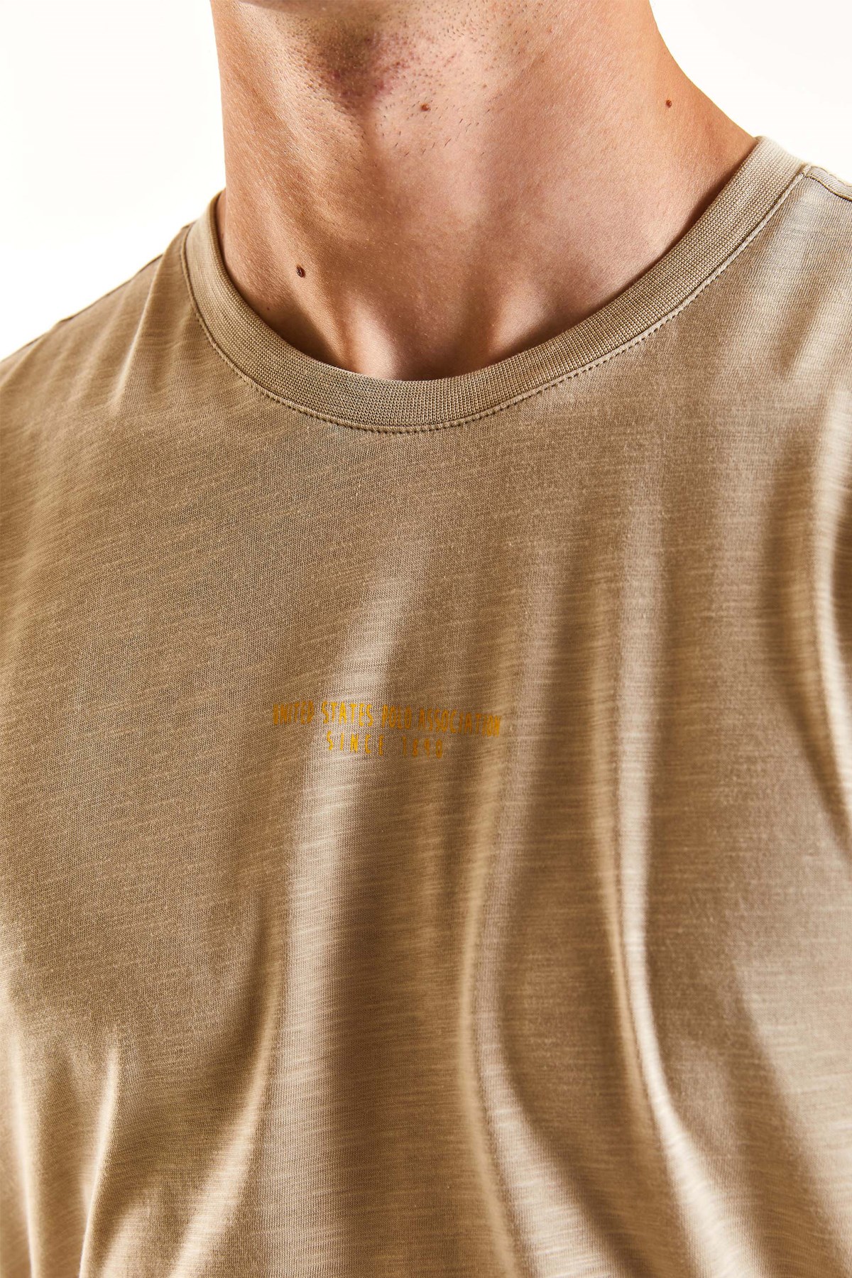 U.S. Polo Assn. Erkek Regular Tişört 50281052-VR183 Haki