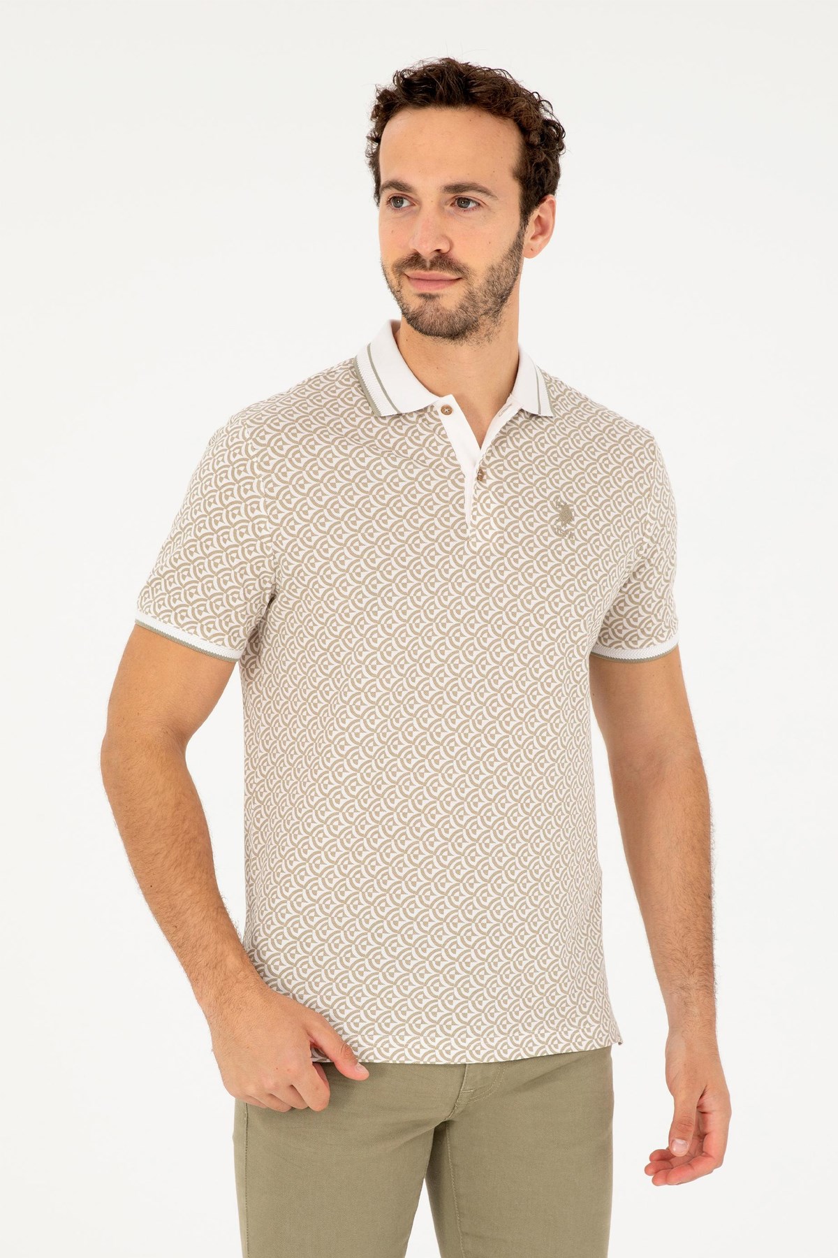 U.S. Polo Assn.  Erkek Tişört 50281510-VR183 Haki