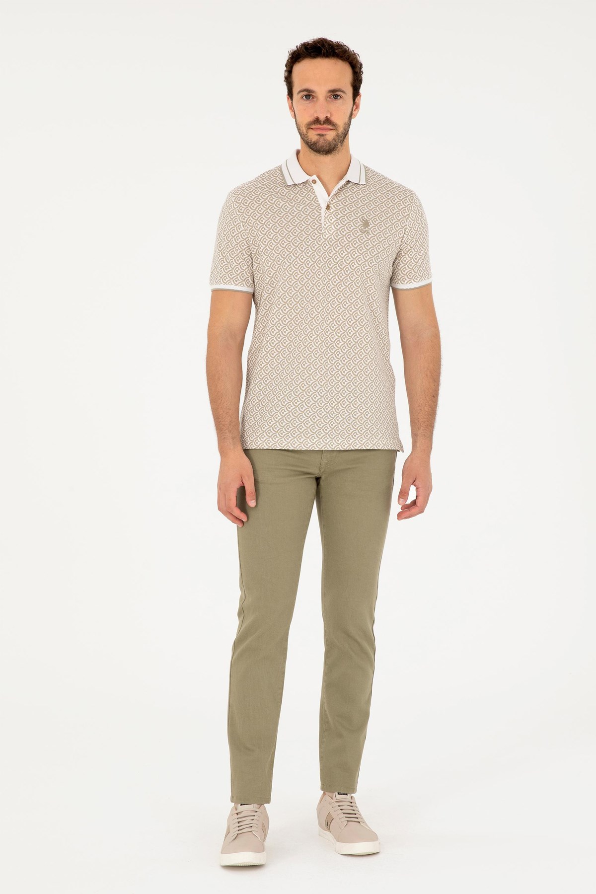 U.S. Polo Assn.  Erkek Tişört 50281510-VR183 Haki