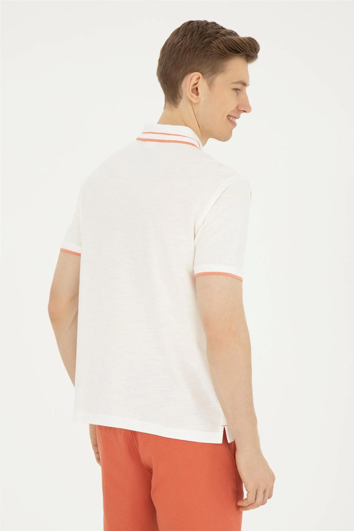 U.S. Polo Assn. Erkek Regular Tişört 50281516-VR019 Ekru