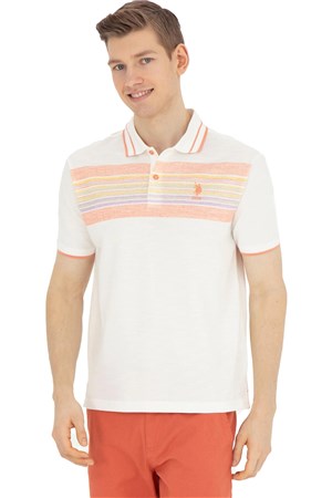 U.S. Polo Assn. Erkek Regular Tişört 50281516-VR019 Ekru