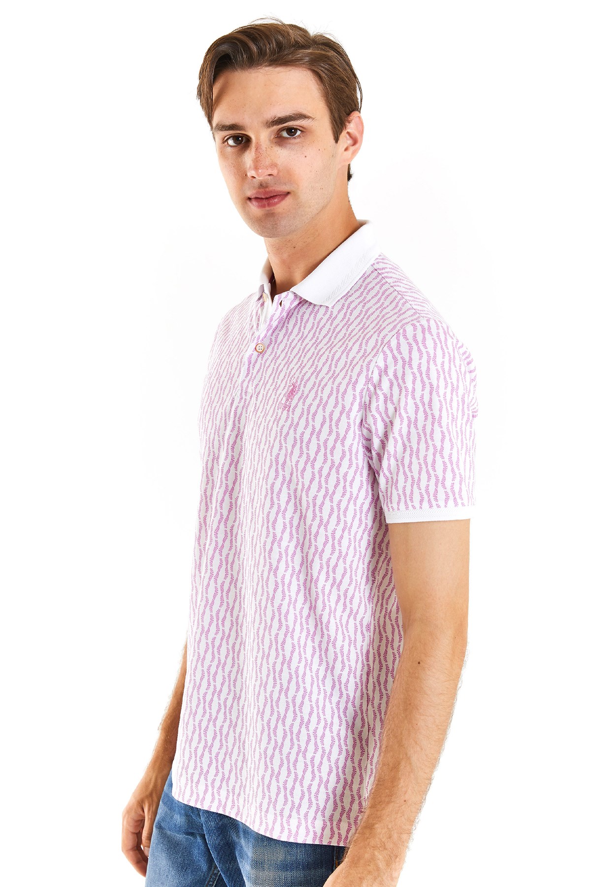 U.S. Polo Assn. Erkek Tişört 50281520-VR037 Pembe