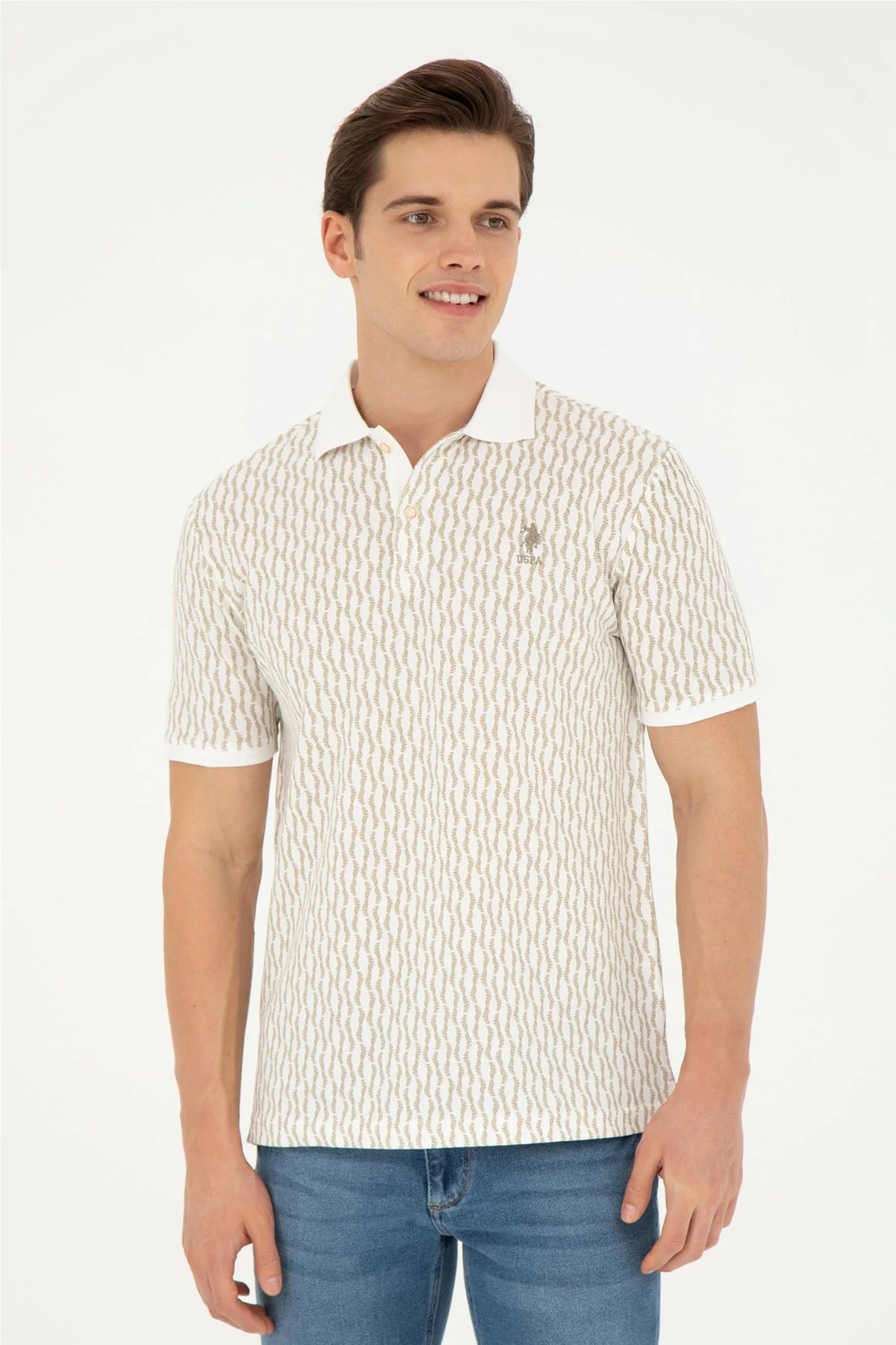 U.S. Polo Assn. Erkek Tişört 50281520-VR183 Haki
