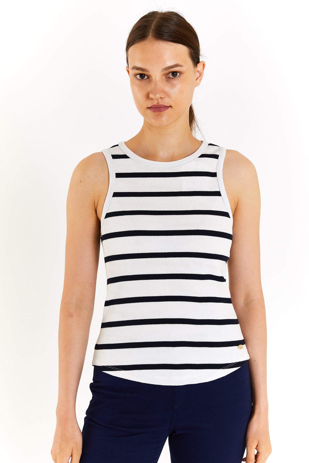 U.S. Polo Assn. Kadın Tişört 50281783-VR013 Beyaz