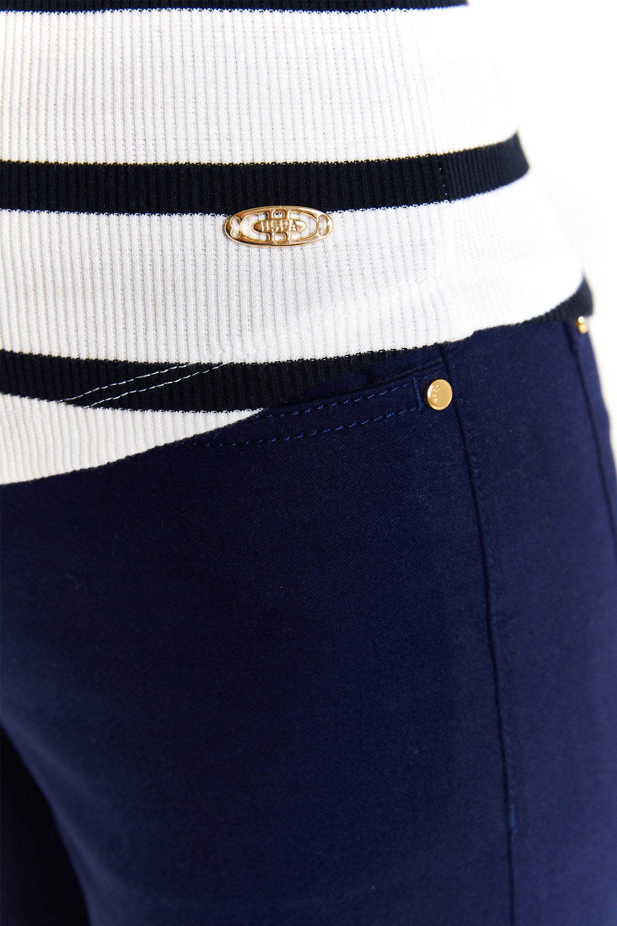 U.S. Polo Assn. Kadın Tişört 50281783-VR013 Beyaz