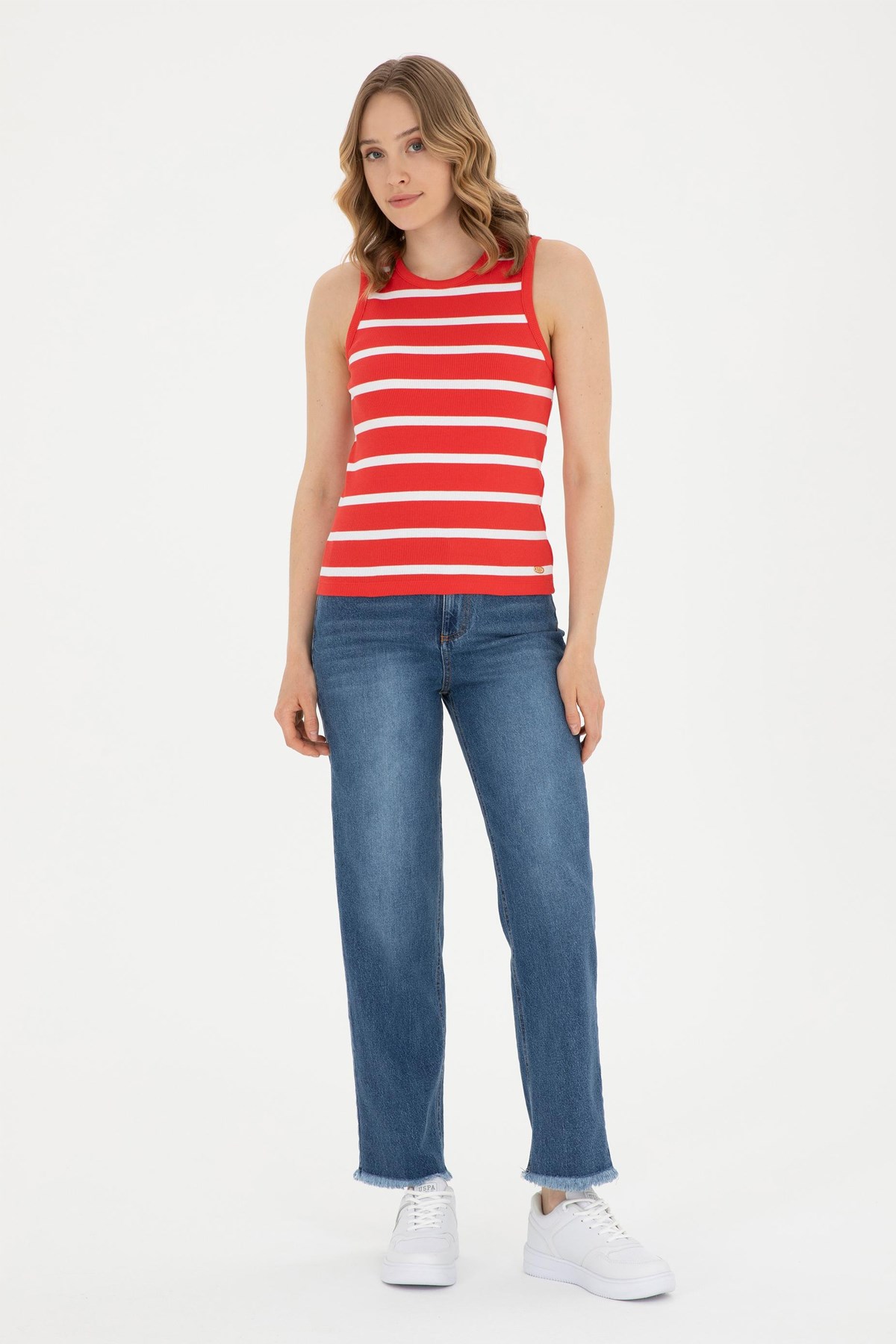 U.S. Polo Assn. Ex.Slim Kadın Tişört 50281783-VR030 Kırmızı