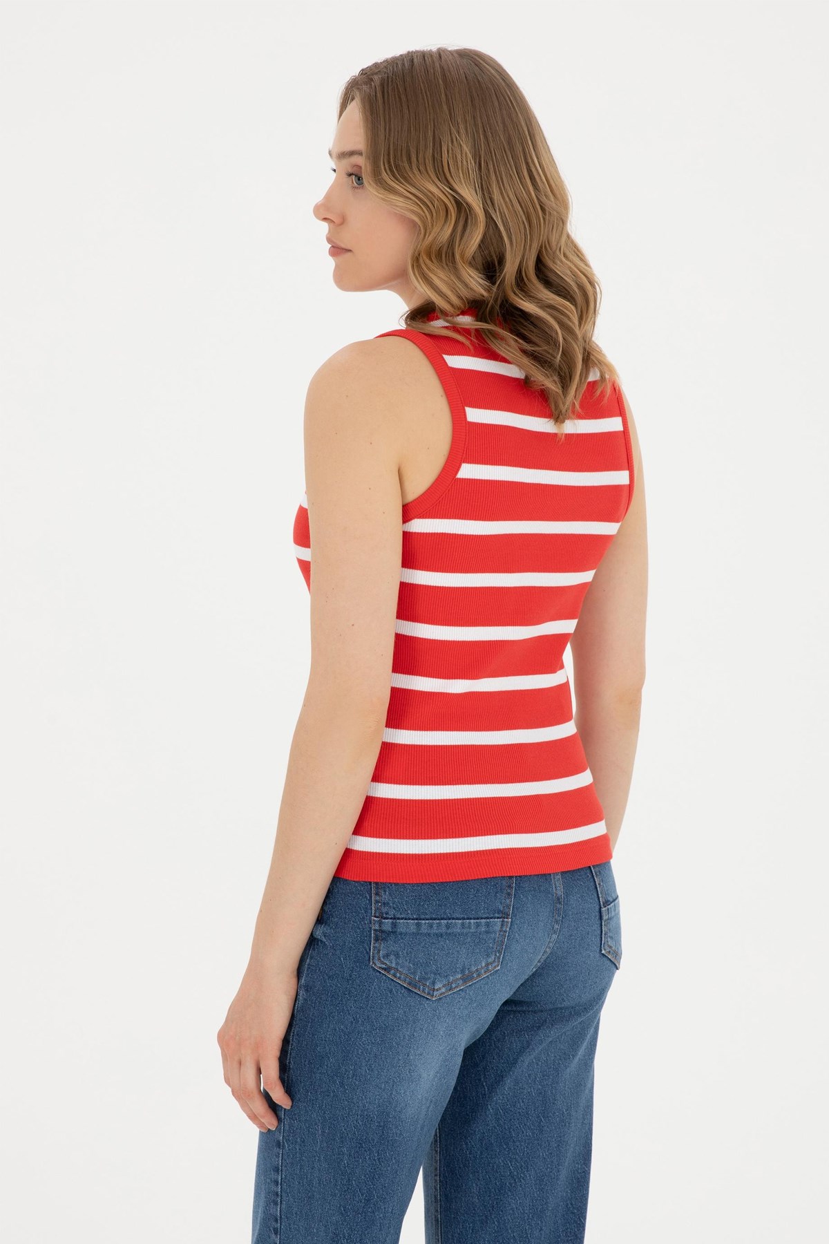 U.S. Polo Assn. Ex.Slim Kadın Tişört 50281783-VR030 Kırmızı